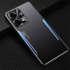 For Xiaomi Redmi Note 12 Pro+ China Blade Series TPU + Titanium Alloy Phone Case(Black Blue) - 1