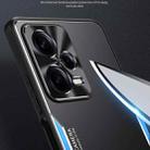 For Xiaomi Redmi Note 12 Pro+ China Blade Series TPU + Titanium Alloy Phone Case with Holder(Black Silver) - 2