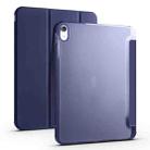 For iPad 10th Gen 10.9 2022 Four-corner Airbag Shockproof Three-fold Tablet Leather Case(Dark Blue) - 1