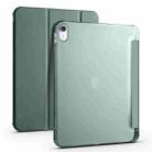 For iPad 10th Gen 10.9 2022 Four-corner Airbag Shockproof Three-fold Tablet Leather Case(Pine Green) - 1