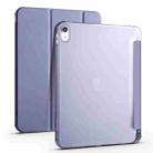 For iPad 10th Gen 10.9 2022 Four-corner Airbag Shockproof Three-fold Tablet Leather Case(Purple) - 1