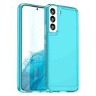 For Samsung Galaxy S22 5G Candy Series TPU Phone Case(Transparent Blue) - 1