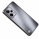 For Xiaomi Redmi Note 12 Pro+ China Metal Brushed Texture Shockproof Phone Case(Silver) - 1