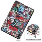 For Huawei MatePad 10.4 inch Painted Pattern Anti-fall Horizontal Flip Tablet PC Protective Leather Case with Bracket(Graffiti) - 4