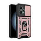 For Xiaomi Redmi Note 12 5G Global / Poco X5 Sliding Camera Design TPU + PC Phone Case(Rose Gold) - 1