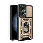 For Xiaomi Redmi Note 12 5G Global / Poco X5 Sliding Camera Design TPU + PC Phone Case(Gold) - 1