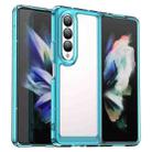 For Samsung Galaxy Z Fold3 5G Colorful Series Acrylic + TPU Phone Case(Transparent Blue) - 1