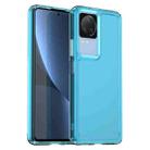 For Xiaomi Poco F4 Candy Series TPU Phone Case(Transparent Blue) - 1