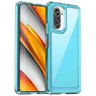 For Xiaomi Poco F3 Candy Series TPU Phone Case(Transparent Blue) - 1