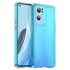 For OPPO Reno7 Pro Candy Series TPU Phone Case(Transparent Blue) - 1