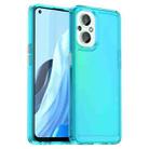 For OPPO F21 Pro 5G Candy Series TPU Phone Case(Transparent Blue) - 1