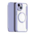 For iPhone 14 / iPhone 13 DUX DUCIS Skin X Pro Series Magsafe PC + TPU Phone Leather Case(Purple) - 1