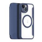For iPhone 14 / iPhone 13 DUX DUCIS Skin X Pro Series Magsafe PC + TPU Phone Leather Case (Blue) - 1