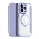 For iPhone 14 Pro DUX DUCIS Skin X Pro Series Magsafe PC + TPU Phone Leather Case(Purple) - 1