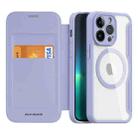 For iPhone 13 Pro DUX DUCIS Skin X Pro Series Magsafe PC TPU Leather Phone Case (Purple) - 1