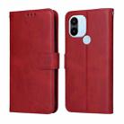 For Xiaomi Redmi A1+ Classic Calf Texture Flip Leather Case(Red) - 1