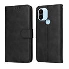 For Xiaomi Redmi A1+ Classic Calf Texture Flip Leather Case(Black) - 1