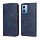 For Xiaomi Redmi Note 12 China Classic Calf Texture Flip Leather Case(Blue) - 1