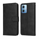 For Xiaomi Redmi Note 12 China Classic Calf Texture Flip Leather Case(Black) - 1