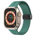 Solid Color Magnetic Buckle Silicone Watch Band For Apple Watch Ultra 49mm / Series 8&7 45mm / SE 2&6&SE&5&4 44mm (Pine Needle Green) - 1