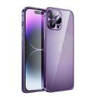 For iPhone 14 Pro 3D Twill Texture Phone Case(Dark Purple) - 1