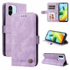 For Xiaomi Redmi A1+ Skin Feel Life Tree Metal Button Leather Phone Case(Purple) - 1