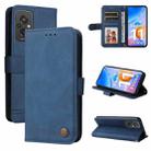 For Xiaomi Redmi 11 Prime 4G Skin Feel Life Tree Metal Button Leather Phone Case(Blue) - 1