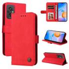 For Xiaomi Redmi 11 Prime 4G Skin Feel Life Tree Metal Button Leather Phone Case(Red) - 1