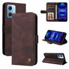 For Xiaomi Redmi Note 12 China Skin Feel Life Tree Metal Button Leather Phone Case(Brown) - 1