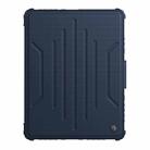 For iPad 10.2 2019 / 2020 / 2021 Nillkin Bumper Snapsafe Multifunctional Leather Tablet Case with Pen Slot(Blue) - 1