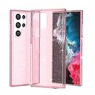 For Samsung Galaxy S23 Ultra 5G Shockproof Terminator Style Glitter Powder Phone Case(Shiny Pink) - 1