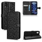 For Kyocera Digno BX2 Honeycomb Dot Texture Leather Phone Case(Black) - 1