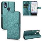 For Kyocera KY-51B Honeycomb Dot Texture Leather Phone Case(Green) - 1