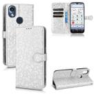 For Kyocera KY-51B Honeycomb Dot Texture Leather Phone Case(Silver) - 1