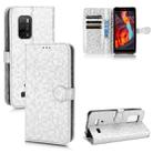 For Ulefone Armor X10 Honeycomb Dot Texture Leather Phone Case(Silver) - 1