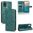 For Nokia C21 Plus Honeycomb Dot Texture Leather Phone Case(Green) - 1