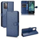 For Nokia G21 Honeycomb Dot Texture Leather Phone Case(Blue) - 1