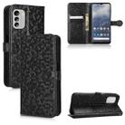 For Nokia G60 5G Honeycomb Dot Texture Leather Phone Case(Black) - 1