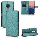 For Nokia C21 Honeycomb Dot Texture Leather Phone Case(Green) - 1