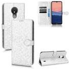 For Nokia C21 Honeycomb Dot Texture Leather Phone Case(Silver) - 1