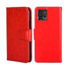 For Motorola Moto G72 4G Crystal Texture Horizontal Flip Leather Phone Case(Red) - 1