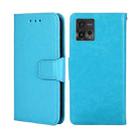 For Motorola Moto G72 4G Crystal Texture Horizontal Flip Leather Phone Case(Light Blue) - 1