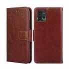 For Motorola Moto G72 4G Crystal Texture Horizontal Flip Leather Phone Case(Brown) - 1