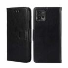 For Motorola Moto G72 4G Crystal Texture Horizontal Flip Leather Phone Case(Black) - 1