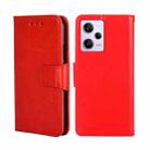 For Xiaomi Redmi Note 12 Pro 5G China Crystal Texture Horizontal Flip Leather Phone Case(Red) - 1