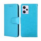 For Xiaomi Redmi Note 12 Pro 5G China Crystal Texture Horizontal Flip Leather Phone Case(Light Blue) - 1