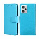 For Xiaomi Redmi Note 12 Pro+ China Crystal Texture Horizontal Flip Leather Phone Case(Light Blue) - 1