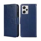 For Xiaomi Redmi Note 12 Pro+ China Crystal Texture Horizontal Flip Leather Phone Case(Royal Blue) - 1