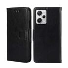 For Xiaomi Redmi Note 12 Pro+ China Crystal Texture Horizontal Flip Leather Phone Case(Black) - 1