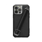 For iPhone 14 Pro Max NILLKIN MagSafe Full Coverage Phone Case with Wrist Strap(Black) - 1